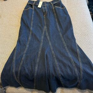 Pilcro denim maxi skirt